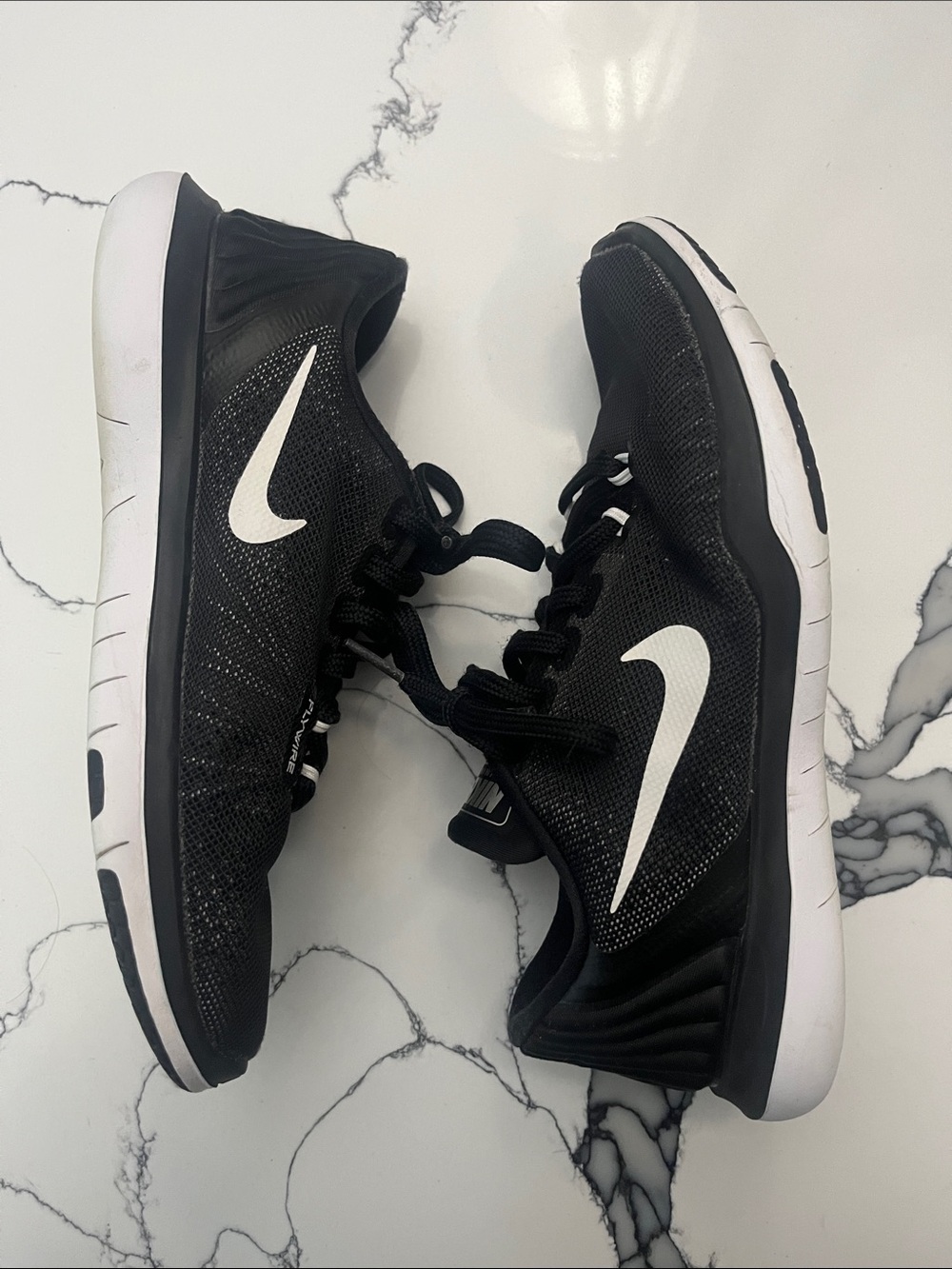Nike Training Flex Supreme TR5 Black and White Athletic Trainers, Size 6